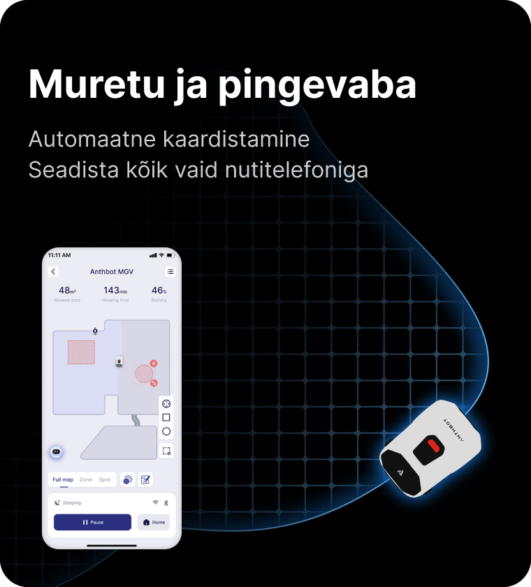 anthbot genie 800 kaablivaba robotniiduk kuni 1500 m²